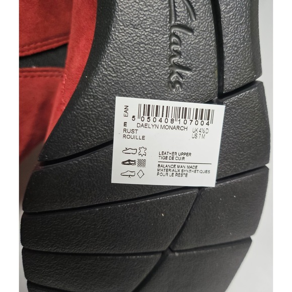 Clarks Daelyn Monarch Rust Suede Slip On Wedge Shoes Women US 7 M NIB - Picture 7 of 10